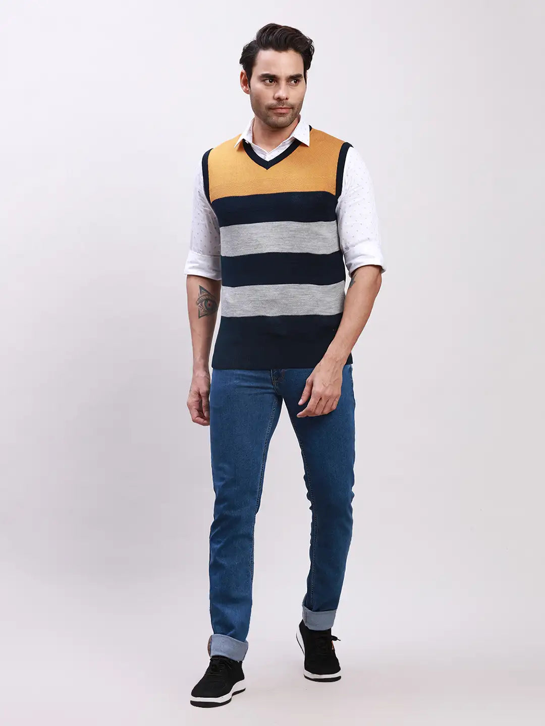 Parx Men Violet Checks Viscose Full Sleeve Shirts