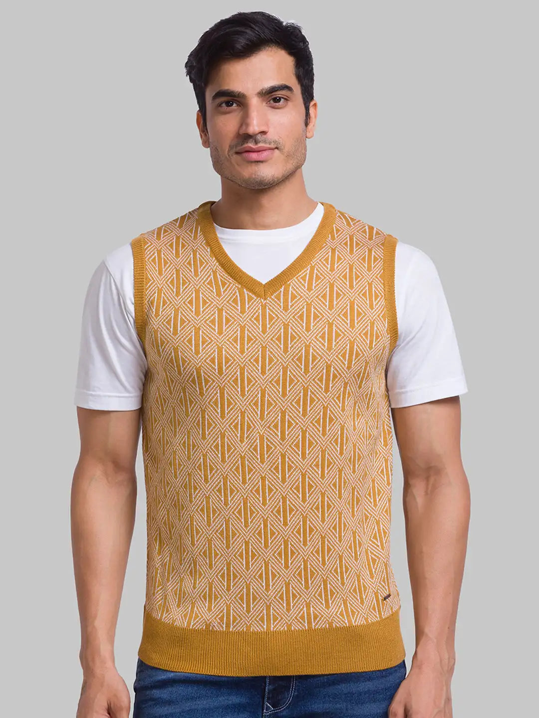 Park Avenue Men Red Slim Fit Solid Cotton Polyester Full Sleeves Crew Neck Sweatshirt