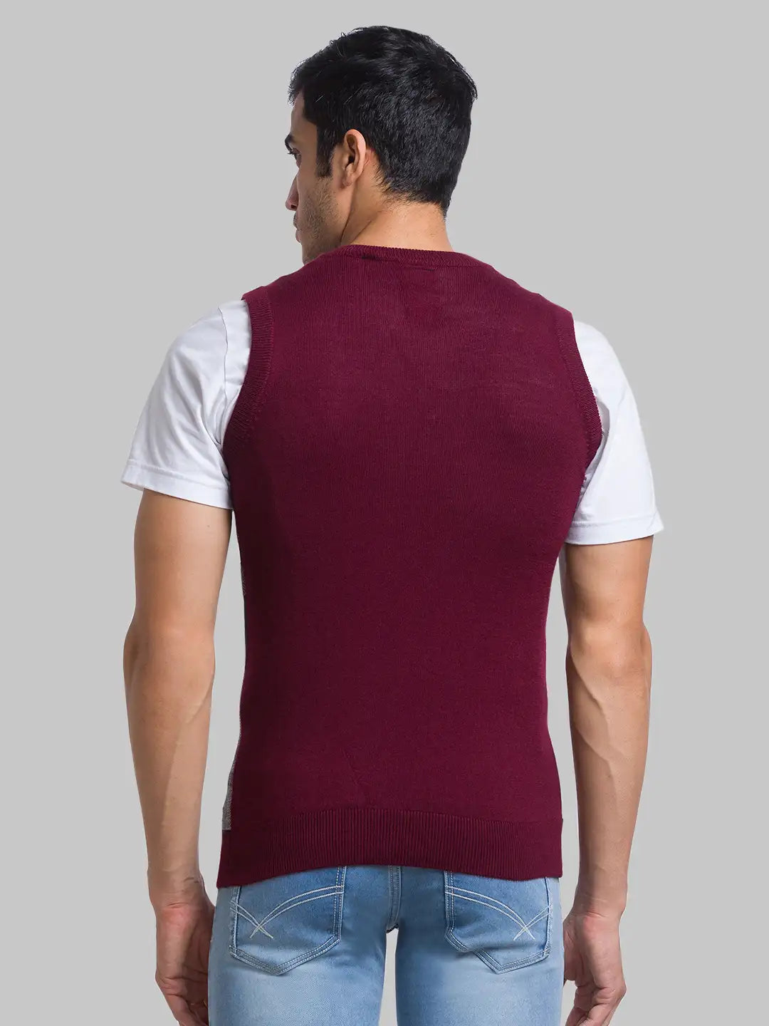 Men Regular Fit Grey Sweater