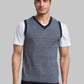 Men Regular Fit Grey Sweater