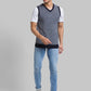 Men Regular Fit Grey Sweater