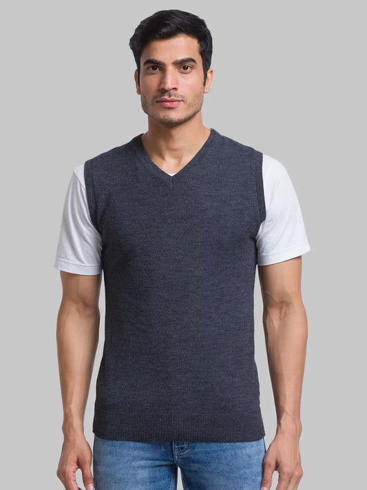 Men Regular Fit Red Sweater