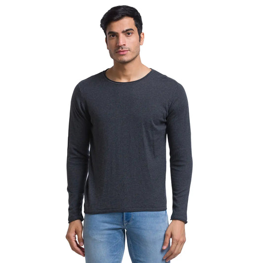 Men Regular Fit Green Sweater