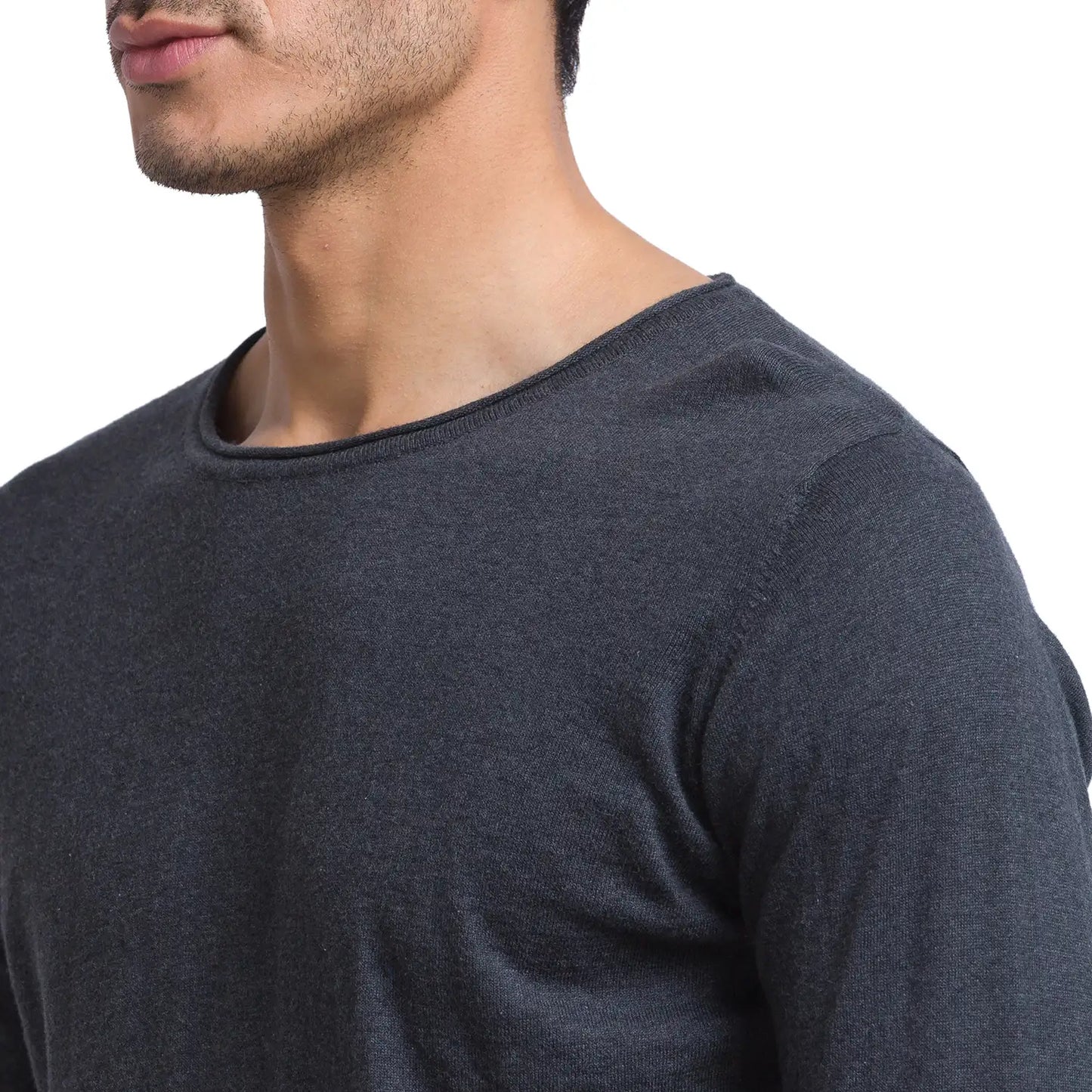 Men Regular Fit Green Sweater