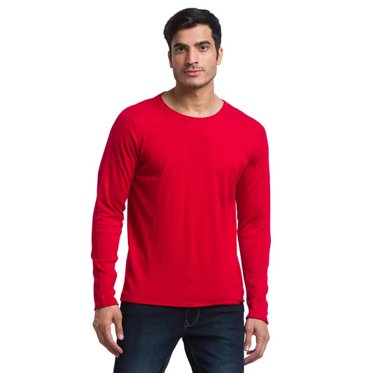 Men Regular Fit Yellow Sweater