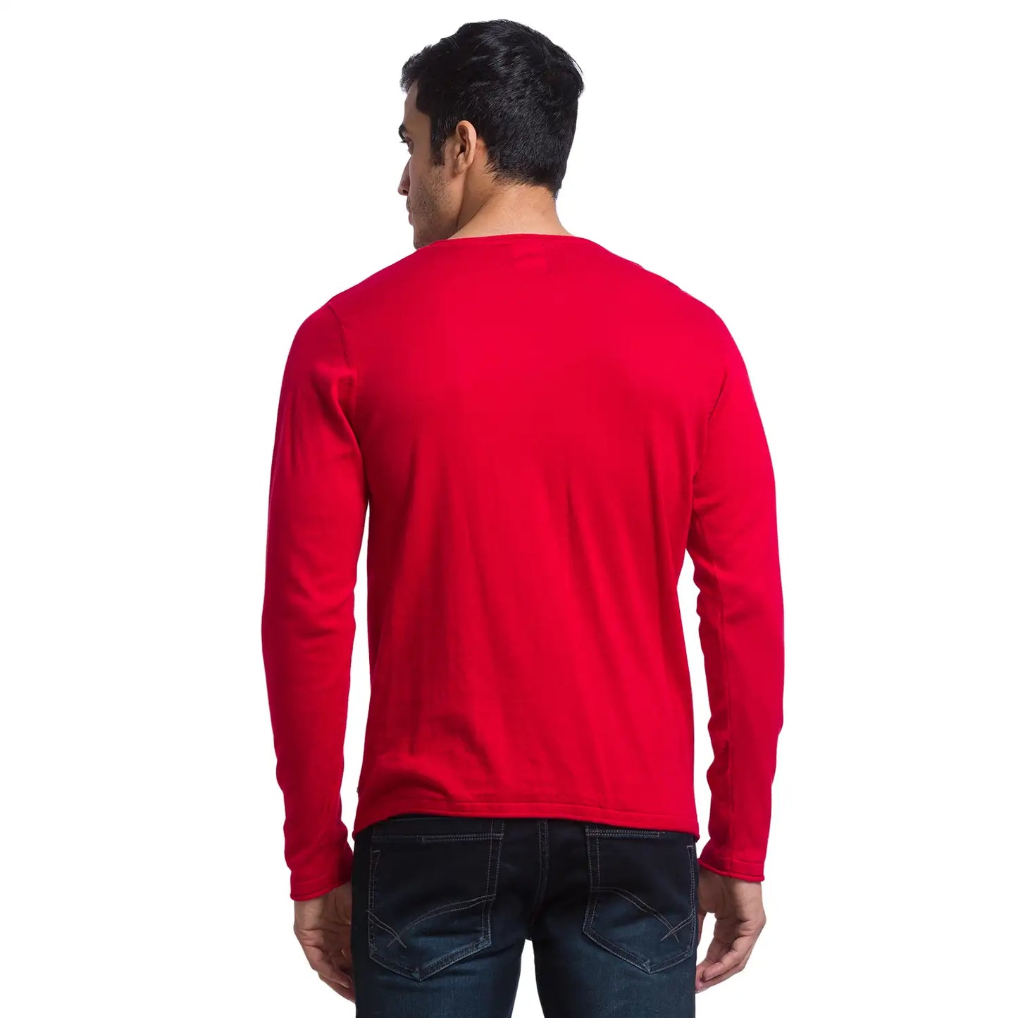 Men Regular Fit Yellow Sweater