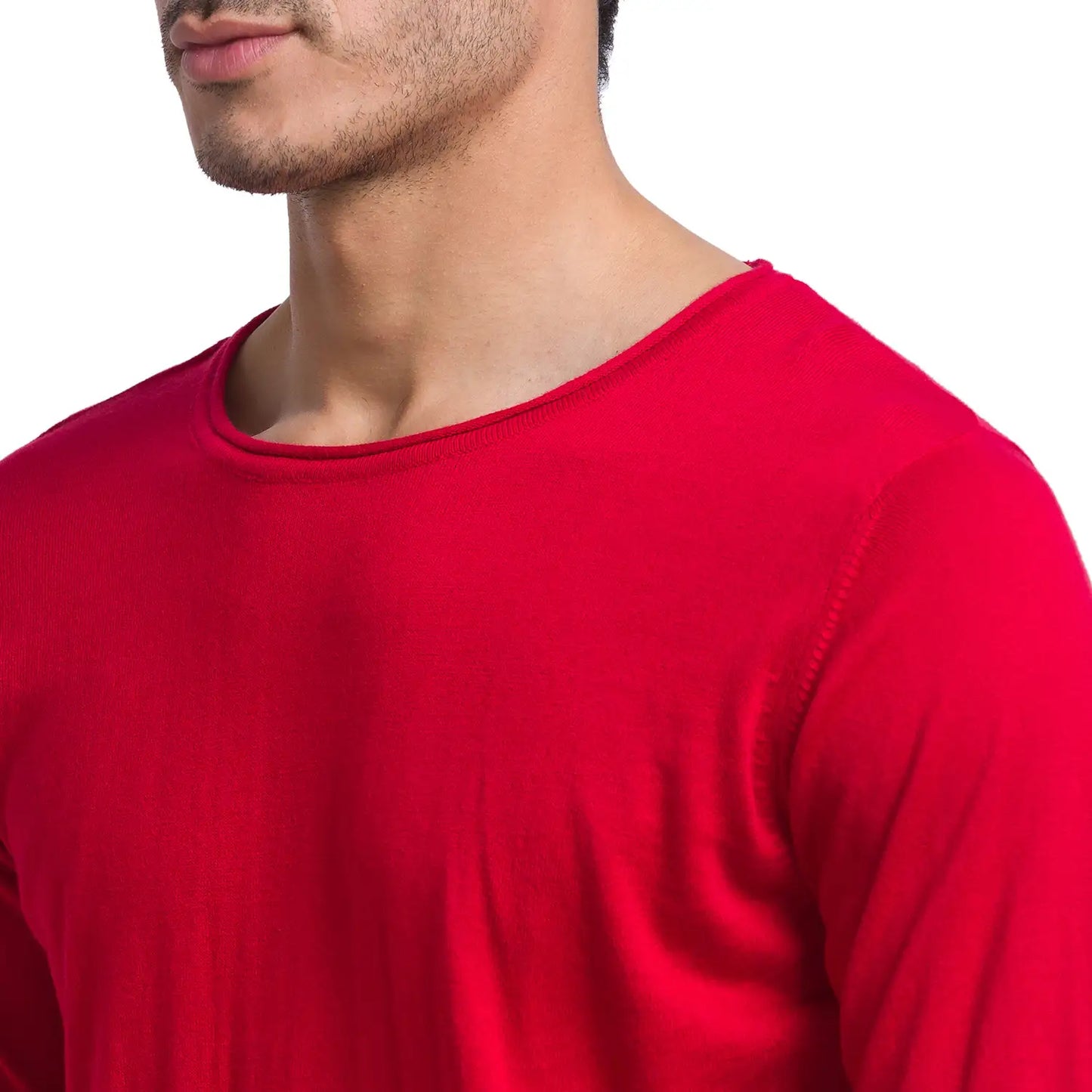 Men Regular Fit Yellow Sweater
