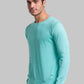Men Regular Fit Blue Sweater
