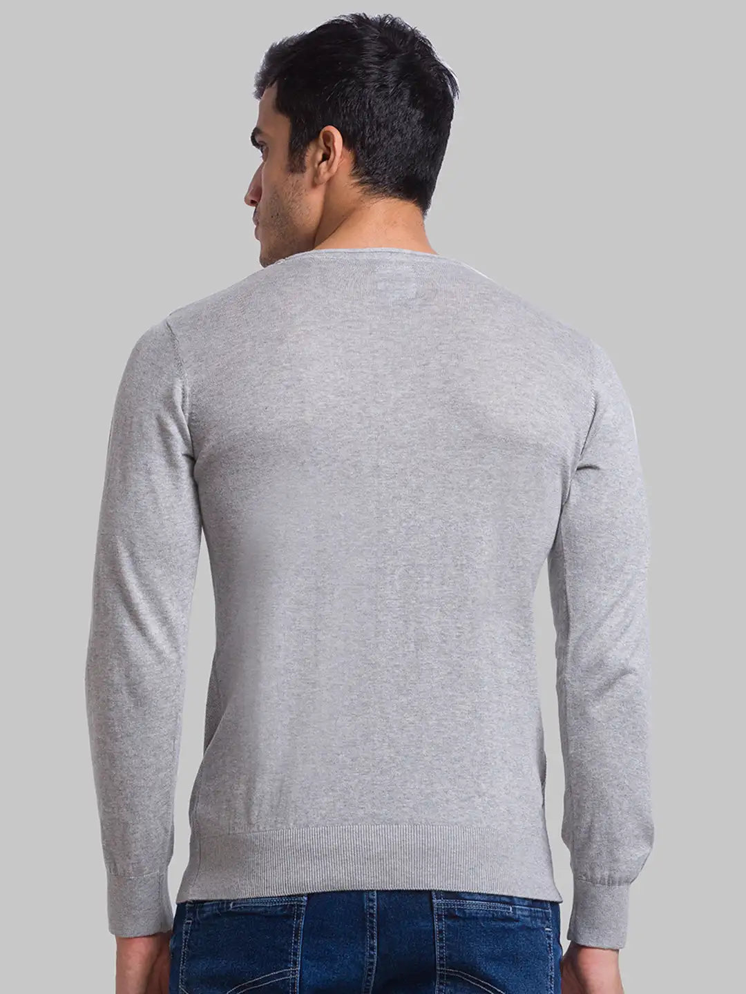 Men Regular Fit Black Sweater