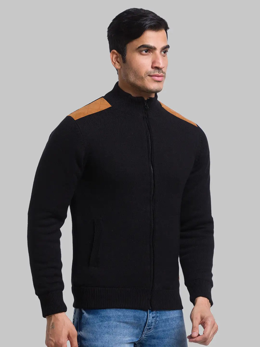 Men Regular Fit Maroon Sweater