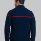 Men Regular Fit Blue Sweater