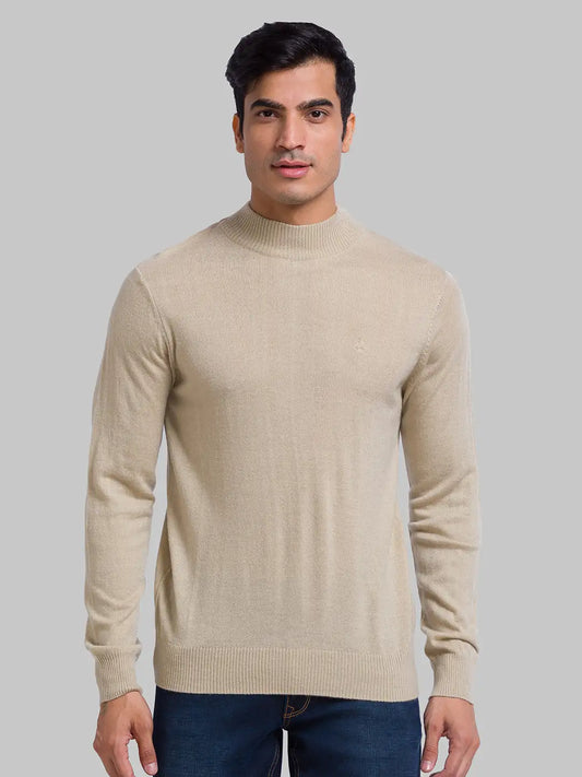 Men Regular Fit Black Sweater