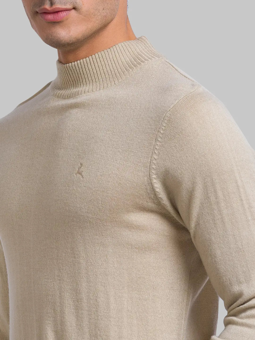 Men Regular Fit Black Sweater