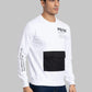 Men Blue Regular Fit Solid Cotton Blend Sweatshirts