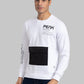 Men Blue Regular Fit Solid Cotton Blend Sweatshirts