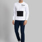 Men Blue Regular Fit Solid Cotton Blend Sweatshirts