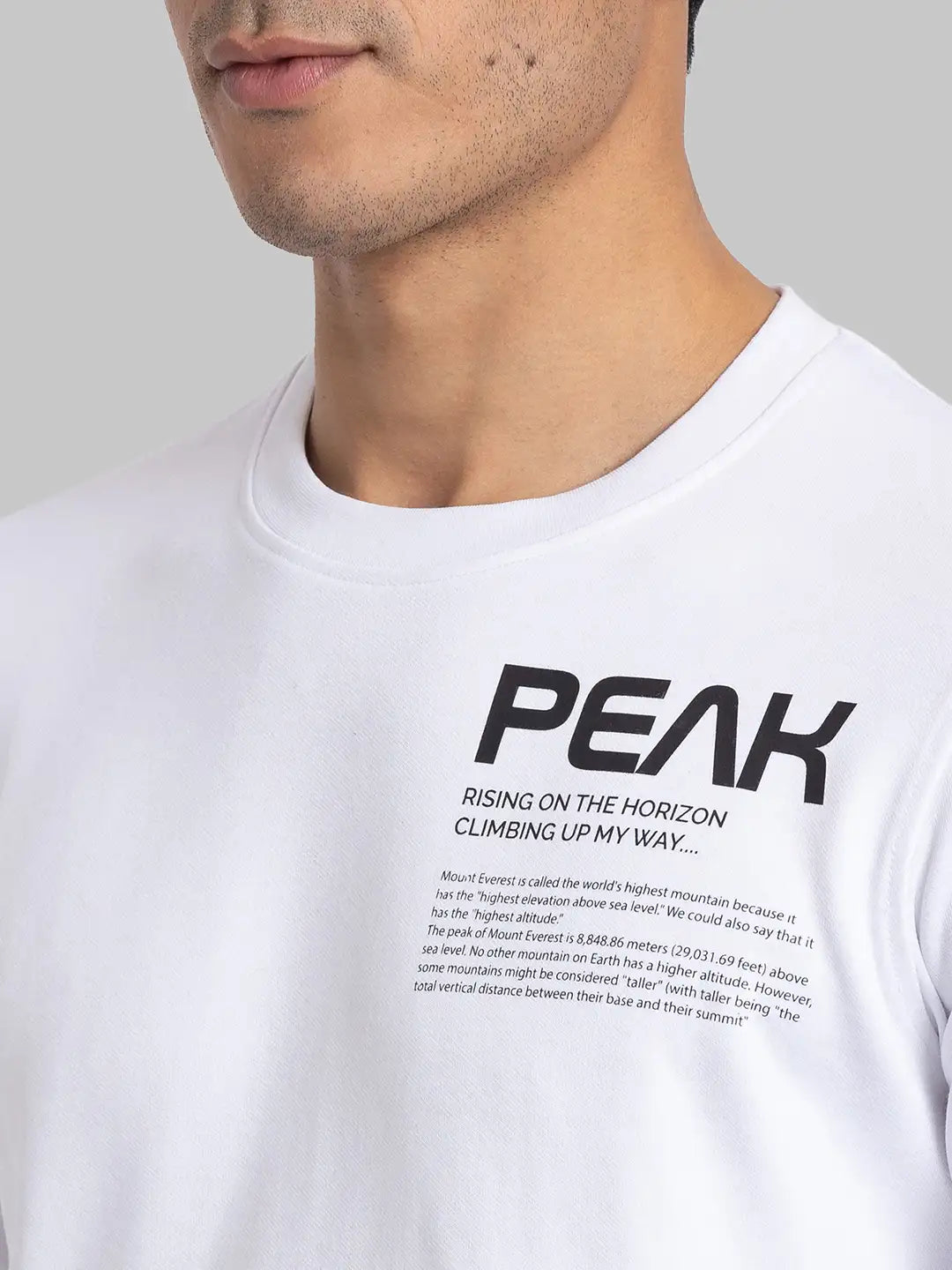 Men Blue Regular Fit Solid Cotton Blend Sweatshirts