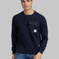 Men Green Regular Fit Solid Cotton Blend Sweatshirts