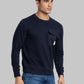 Men Green Regular Fit Solid Cotton Blend Sweatshirts
