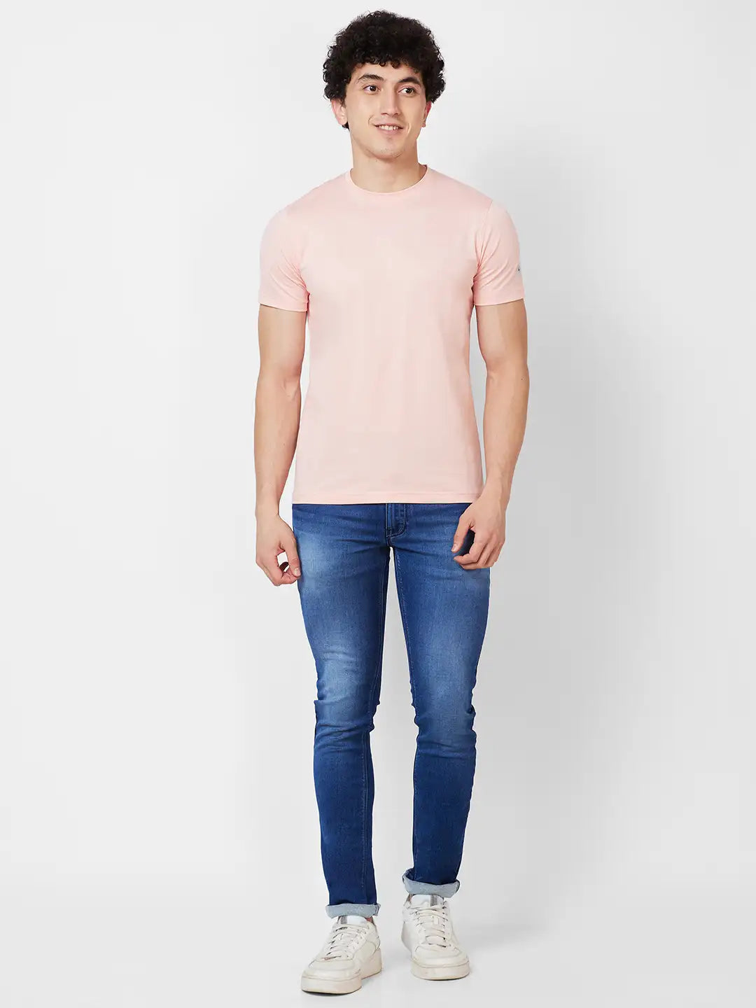 Parx Regular Fit Solid White T-Shirt