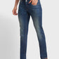 Men Blue Tapered Fit Warp Chambray Cotton Blend Jeans