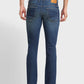 Men Blue Tapered Fit Warp Chambray Cotton Blend Jeans
