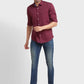 Men Blue Tapered Fit Warp Chambray Cotton Blend Jeans