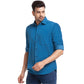 Men Blue Tailored Fit Print Cotton Full Sleeve Shirts