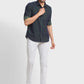 Men Green Tailored Fit Stripe Cotton Full Sleeve Shirts