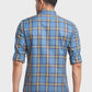 Men Blue Tailored Fit Checks Cotton Full Sleeve Shirts