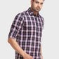 Men Blue Tailored Fit Checks Cotton Full Sleeve Shirts