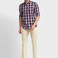 Men Blue Tailored Fit Checks Cotton Full Sleeve Shirts