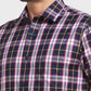 Men Blue Tailored Fit Checks Cotton Full Sleeve Shirts