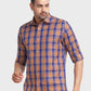 Men Yellow Tailored Fit Checks Cotton Full Sleeve Shirts