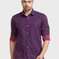 Men Red Tailored Fit Solid Cotton Full Sleeve Shirts