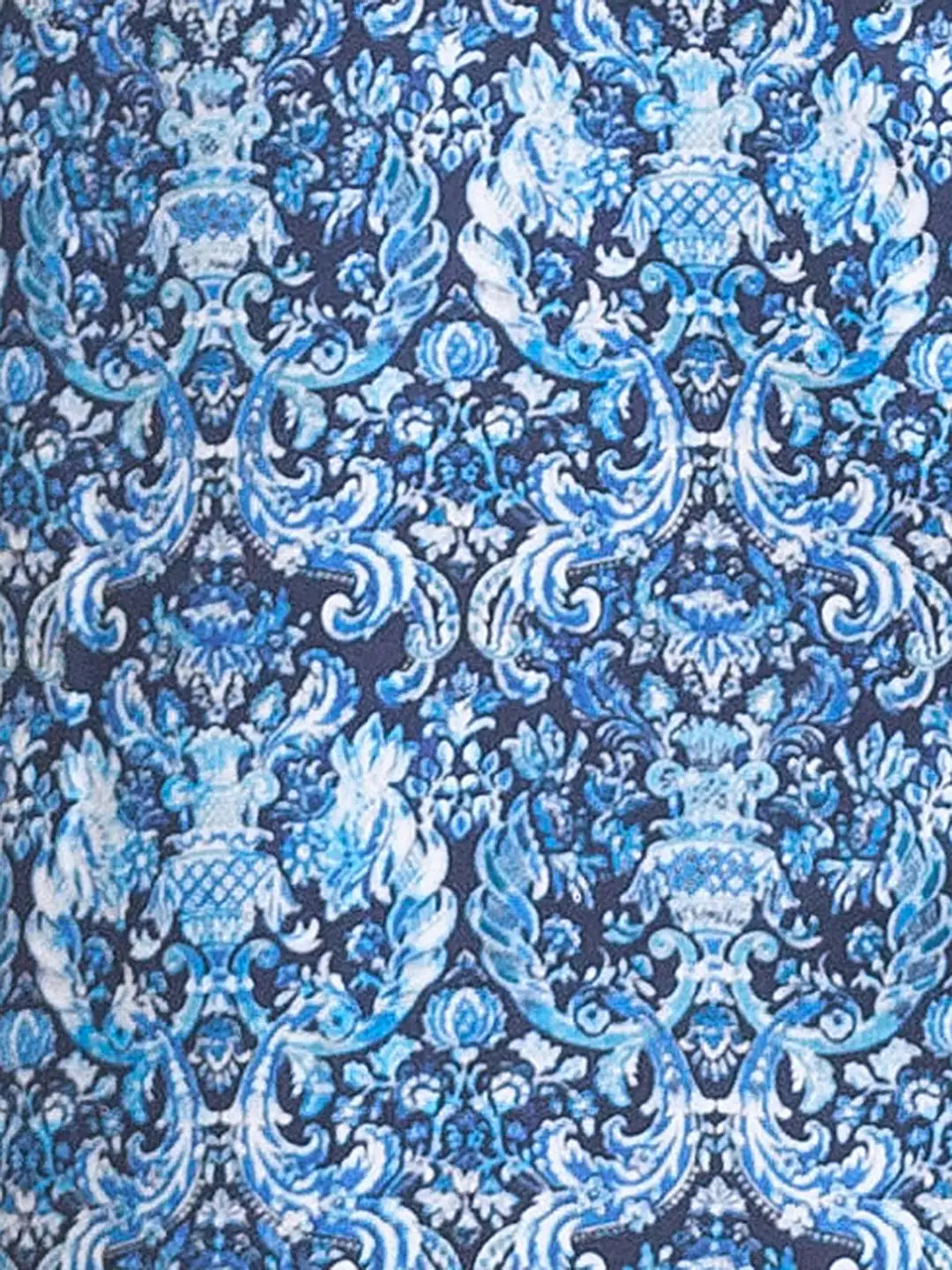 Men Blue Tailored Fit Print Cotton Full Sleeve Shirts