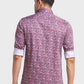 Men Red Tailored Fit Print Cotton Full Sleeve Shirts