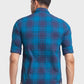 Men Petrol Tailored Fit Checks Cotton Full Sleeve Shirts