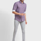 Men Blue Tailored Fit Print Cotton Full Sleeve Shirts