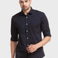 Men Black Tailored Fit Solid Cotton Full Sleeve Shirts
