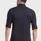 Men Black Tailored Fit Solid Cotton Full Sleeve Shirts