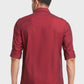Men Red Tailored Fit Solid Cotton Full Sleeve Shirts