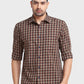 Men Green Tailored Fit Checks Cotton Full Sleeve Shirts