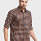 Men Green Tailored Fit Checks Cotton Full Sleeve Shirts