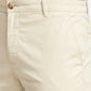 Men Fawn Contemporary Fit Solid Piece Dyed Cotton Blend Trouser