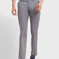 Men Grey Contemporary Fit Solid Piece Dyed Cotton Blend Trouser