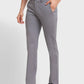 Men Grey Contemporary Fit Solid Piece Dyed Cotton Blend Trouser