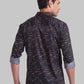Men Yellow Slim Fit Print Cotton Cut Away Collar Shirts