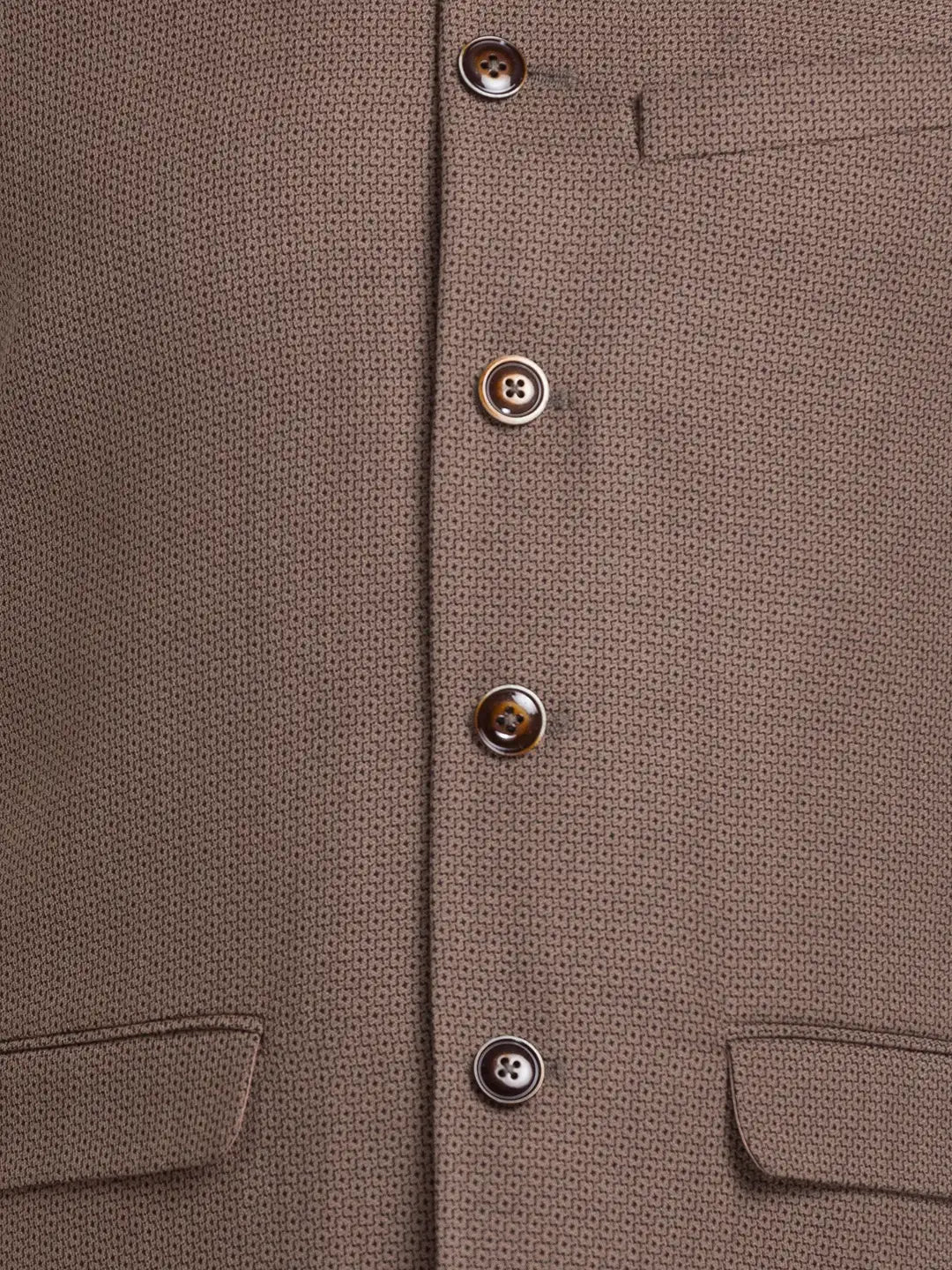 Men Brown Slim Fit Structure Polyester Blend Waist Coat – MyRaymond