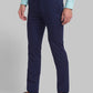 Men Blue Super Slim Fit Solid Polyester Blend Trouser